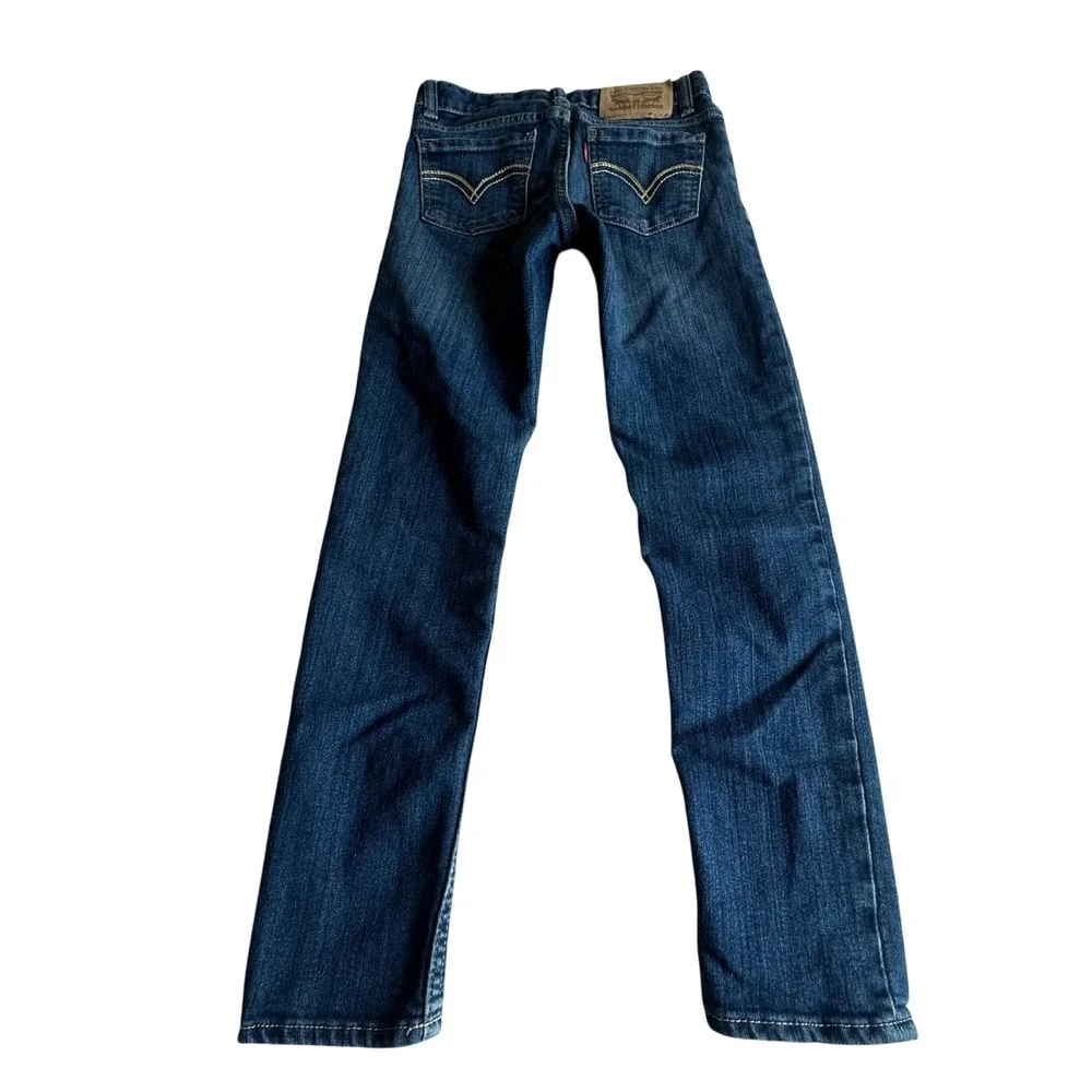 Levi's Girl's Blue Jean's, Size 7R‎ Adjustable Waist, Zip, Skinny, Medium Wash